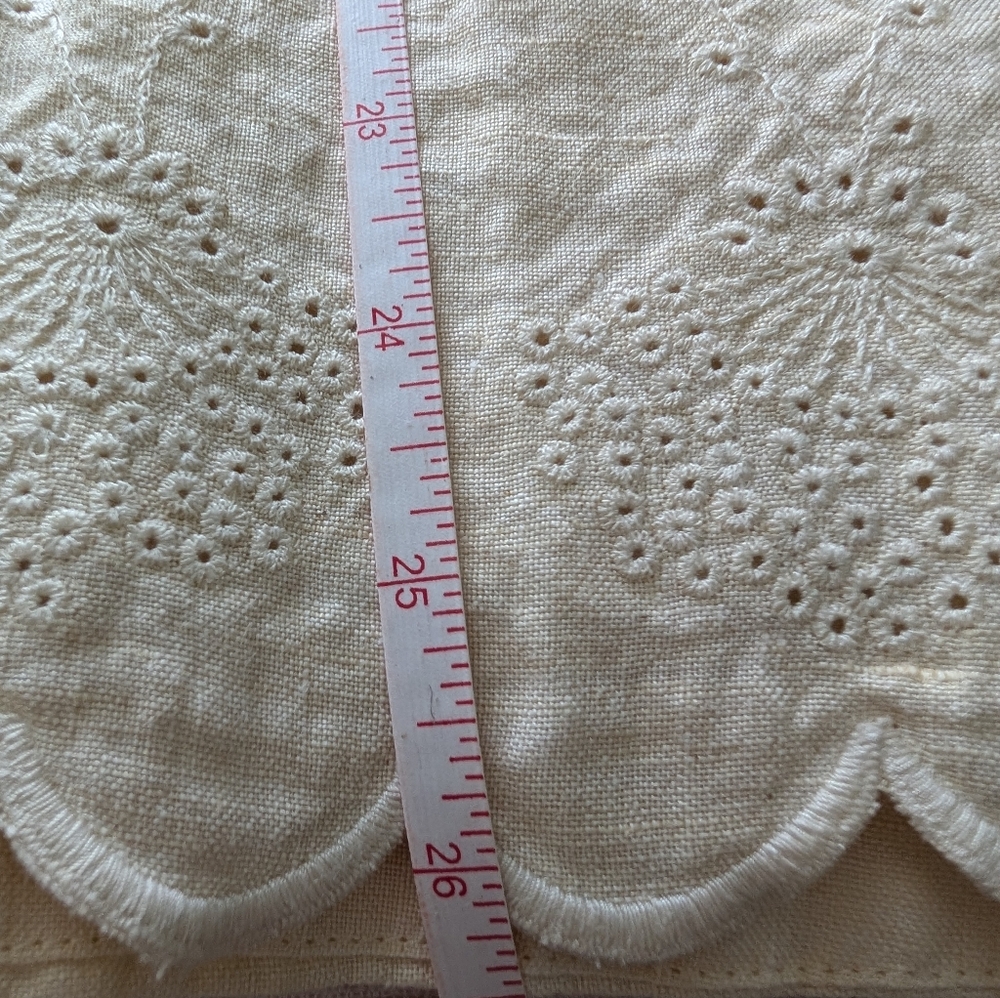 J. Jill Cream Midi A-Line Linen Skirt - Picture 3 of 5